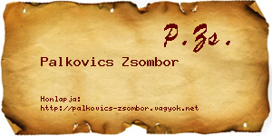 Palkovics Zsombor névjegykártya